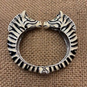 Juicy Couture Zebra Bangle Bracelet w/ Rhinestones